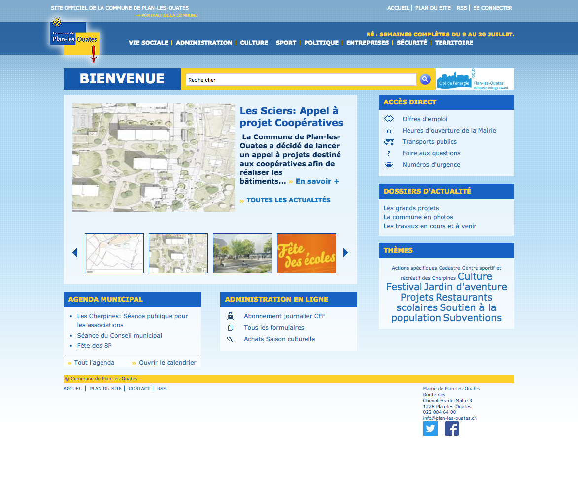 Page d'accueil